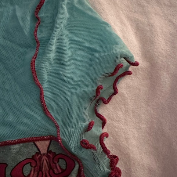 🪼vintage y2k abstract graphic mesh top🪼 - Picture 5 of 7